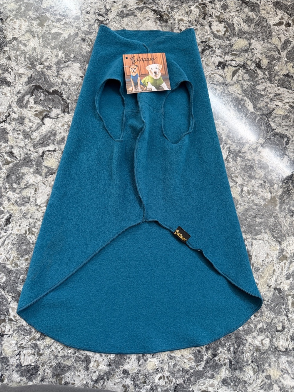Teal Fleece Dog Coat - Cozy & Lightweight - size 18